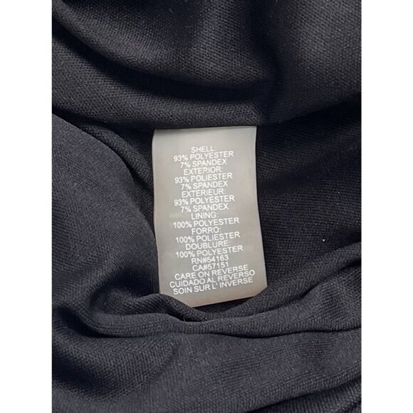 KARL LAGERFELD Womens SIZE 12 Black/Red Watercolor Knit Sleeveless DRESS EUC - Picture 8 of 8